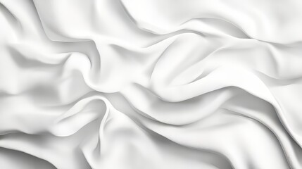 Obraz premium White fabric with soft, wavy folds