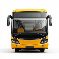 modern School Bus front view 