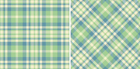 Modern Seamless Madras Plaid in Rich Light Grey Green tones Textile Design