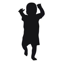 Baby Silhouette Vector Illustration