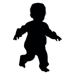 Baby Silhouette Vector Illustration