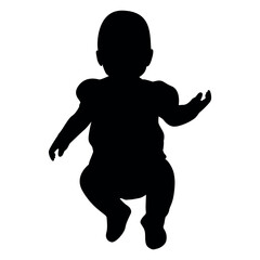 Baby Silhouette Vector Illustration