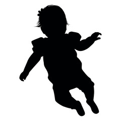 Baby Silhouette Vector Illustration