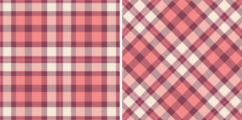 Pastel Dark Mauve and Cool Pinkish Seamless Madras Plaid Textile Design