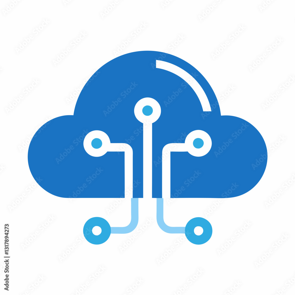 Poster cloud computing concept cloud computing icon vector illustration of a cloud icon