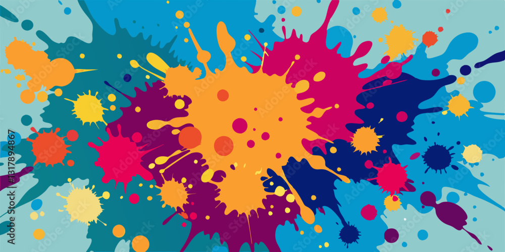 Poster abstract colorful background seamless pattern with colorful spots seamless pattern with colorful spl