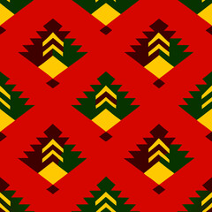 Obraz premium vector african seamless pattern fabric 