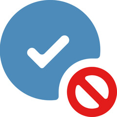 Checkmark filled error 2 color fill icon