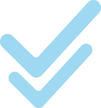 Checkmark double vold outline icon