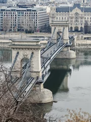 Wall murals Szechenyi Chain Bridge, Budapest, Hungary