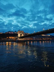 Wall murals Szechenyi Chain Bridge, Budapest, Hungary