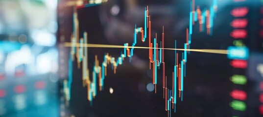 Futuristic stock market trading floor featuring advanced ai driven trading platforms and technology