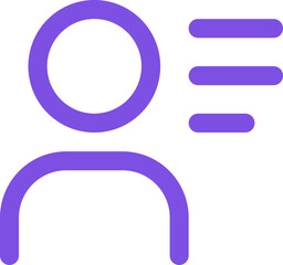 User profile bold outline icon