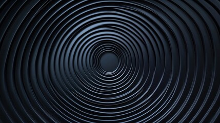 Obraz premium Abstract Dark Concentric Circles Design: A Study in Depth and Shadow