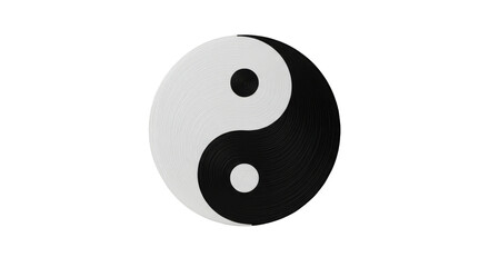 Ying yang symbol isolated on transparent png background

