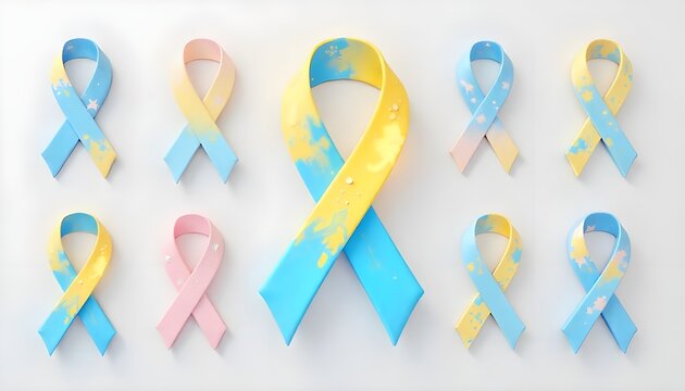 A flat art style icon collection for World Down Syndrome Day