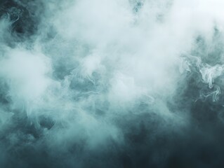 Fototapeta premium Mysterious Haze: A close-up captures ethereal swirls of smoky mist against a moody dark backdrop, creating a sense of mystery, drama, and intrigue. 