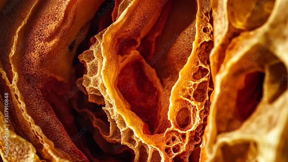 Poster intricate patterns of natural formations showcase vibrant hues and textures in a close-up view of or