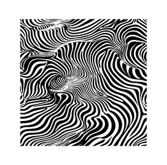 Abstract Black and White Wavy zebra stripes Line Pattern &ndash; Optical Illusion Background, Modern Art Design for Textiles, Wallpapers, Branding, Digital Graphics, and Contemporary Artistic Prints