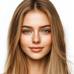 Naklejka premium a beautiful woman with long blonde hair , Generative art.