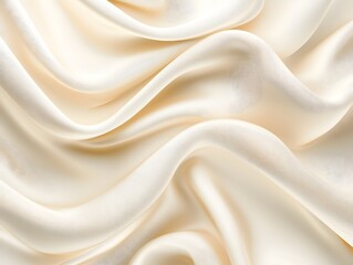 Obraz premium Luxurious Silk: A close-up shot of flowing, ivory silk fabric, showcasing its delicate texture and subtle sheen, creating a sense of elegance and opulence.
