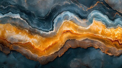 Obraz premium Ethereal Cracks – A Fusion of Gold and Ice