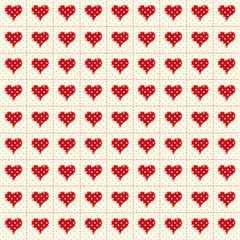 Love fabric paper and background with heart patterns for valentine's day, textured backdrop for christmas 