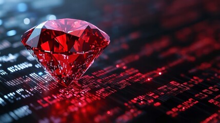 Elegant Red Gemstone Sparkle