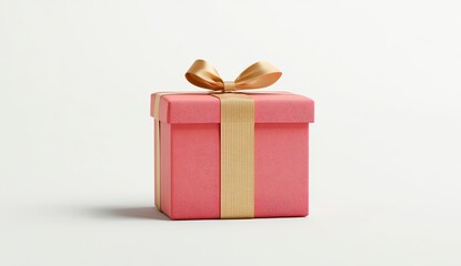 Obraz premium Pink Gift Box with Bow