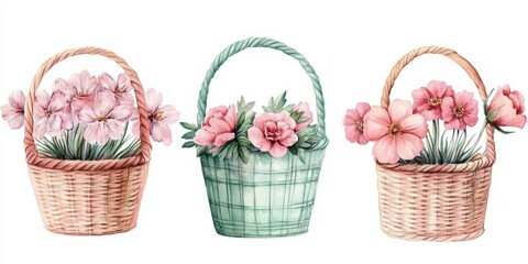 Floral Baskets with Blooms