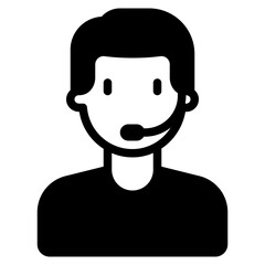 Professional Call Center Icon for Customer Support