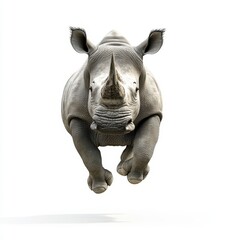Obraz premium Powerful Rhino in Motion