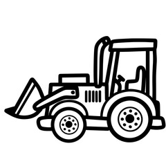 Naklejka premium Tractor outline