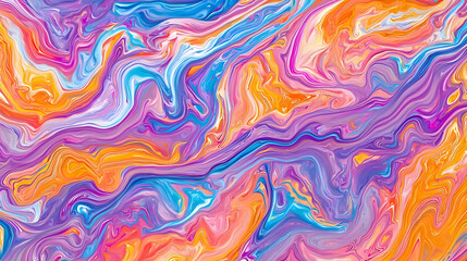 Obraz premium Colorful Abstract Swirling Patterns with Vibrant Fluid Art Design