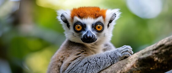 Professional Crowned Lemur Image for Creative Projects