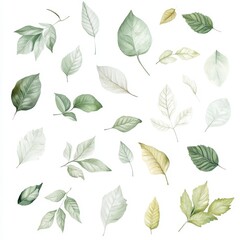 Fototapeta premium Watercolor Botanical Leaves