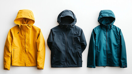 Lightweight jacket, rain poncho, and windbreaker set, offering versatile outerwear solutions for outdoor adventures