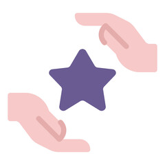 Hands Holding a Star Symbol for Care and Appreciation