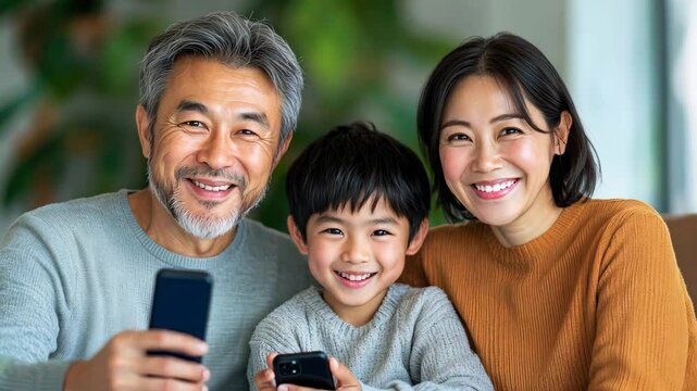 Eco Conscious Family Enjoying Quality Time Indoors With Happy Faces And Sustainable Living Intentions Highlighting Candid Moments Of Connection And Positive Relationships In Asian Living Spaces