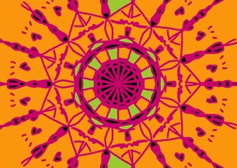 Beautiful and eye-catching background and fabric pattern design.

