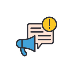 Advice colored icons, minimalist vector illustration ,simple transparent graphic element .Isolated on white background