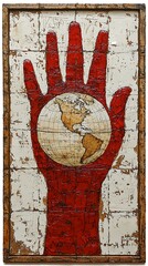 Global Unity: Hand Holding Earth.