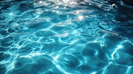 Fototapeta premium close up of a serene blue water surface with clear texture