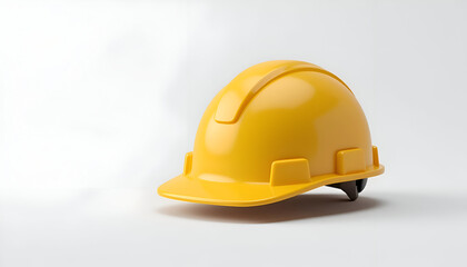 yellow hard hat on white background