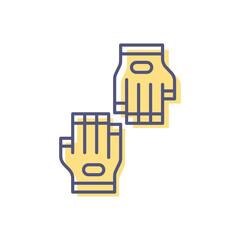 Traning Gloves Vector icon