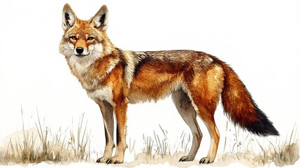 dingo clipart watercolor illustration detailed artistic graphic illustration