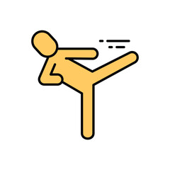 Kicking  Vector icon