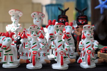 Europe, Spain, Balearic Islands, Mallorca, Esporles. Ceramic figures, noted Mallorca pottery. 2017-04-15