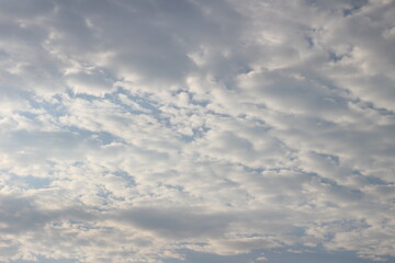 Clear sky and clouds in the morning