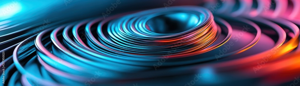 Poster vibrant abstract swirl pattern featuring colorful curves and smooth gradients, perfect for modern de